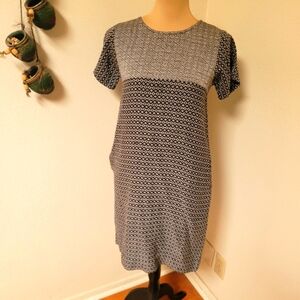 Ace & Jig Black and White Cotton Shirt Dress with Pockets